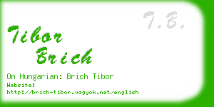 tibor brich business card